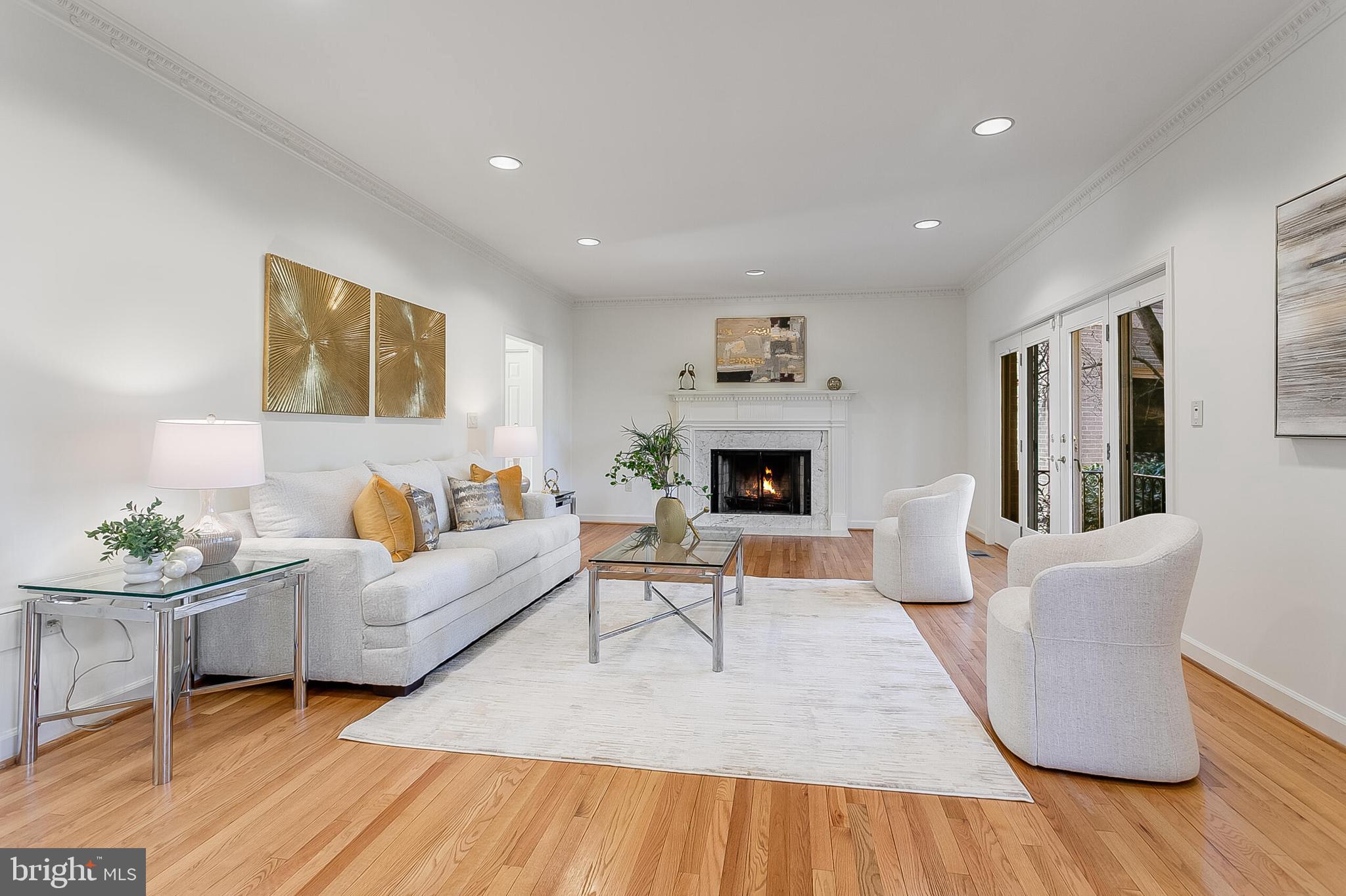 4709 Foxhall Crescent Northwest Washington, DC 20007 - Photo 14 of 57 Living room ideal for grand scale entertaining
