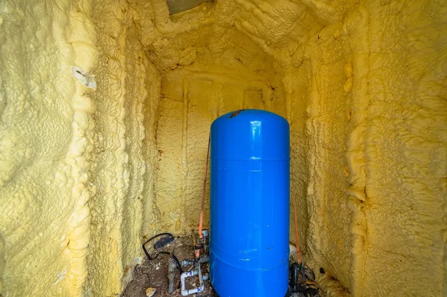 a bathroom with a sink and a shower curtain