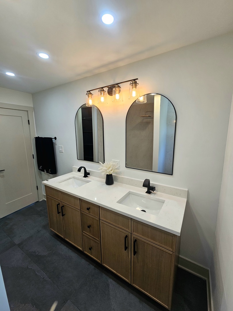 6230 Boca Rio Drive Oak Forest, IL 60452 - Photo 16 of 29 a bathroom with a double vanity sink and mirror