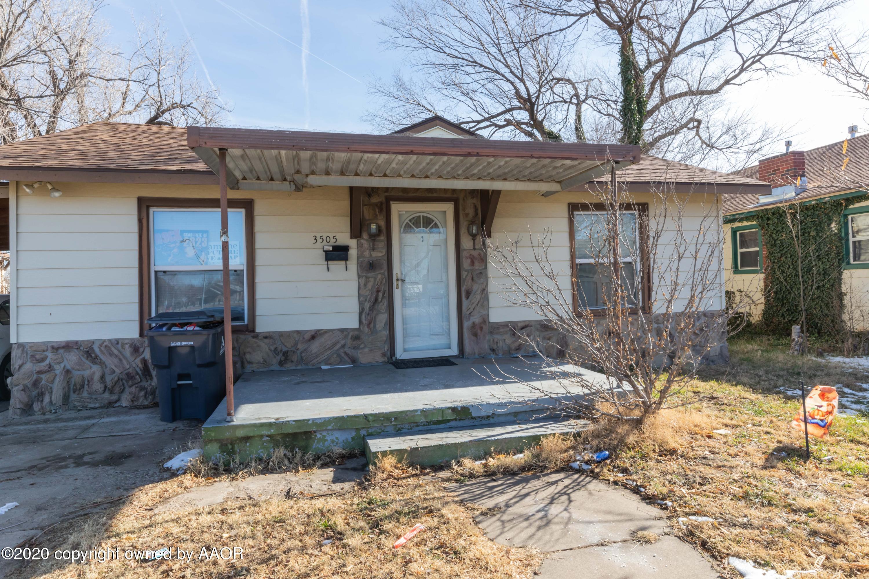 3505 South Tyler Street Amarillo, TX 79110 - Photo 2 of 29 a front view of a house with garden