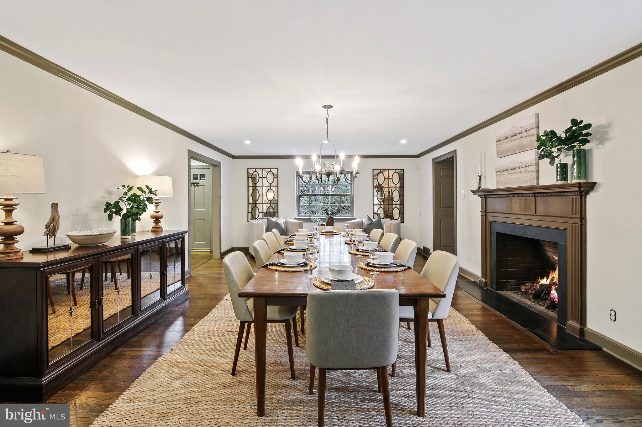 5 Wellesley Road Swarthmore, PA 19081 - Photo 5 of 40 Dining Room with Gas FP