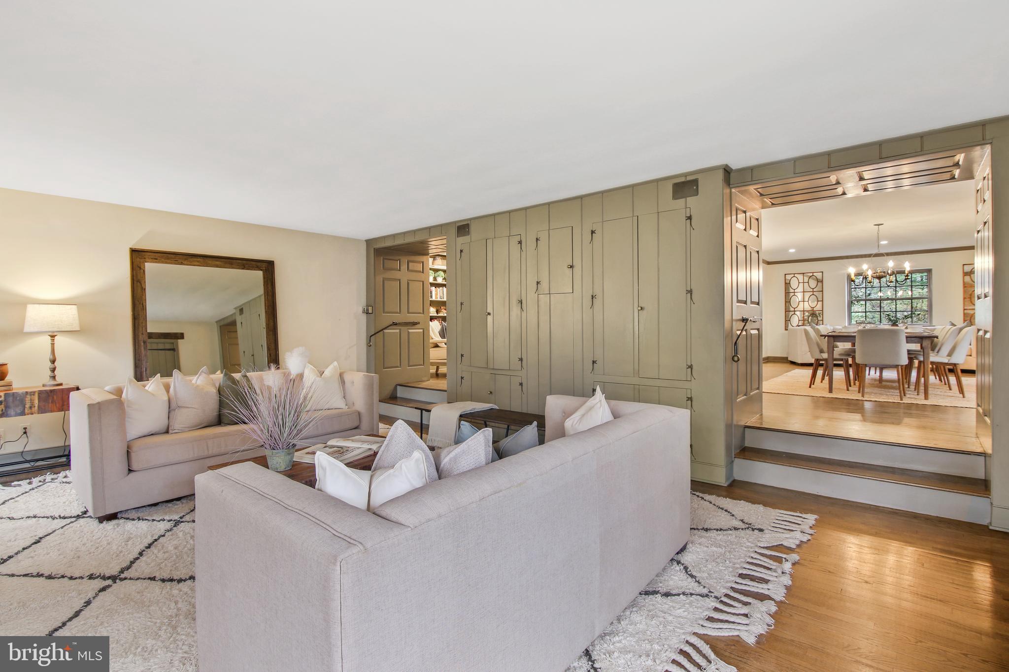 5 Wellesley Road Swarthmore, PA 19081 - Photo 10 of 40 Living Room open to Dining Room and Library