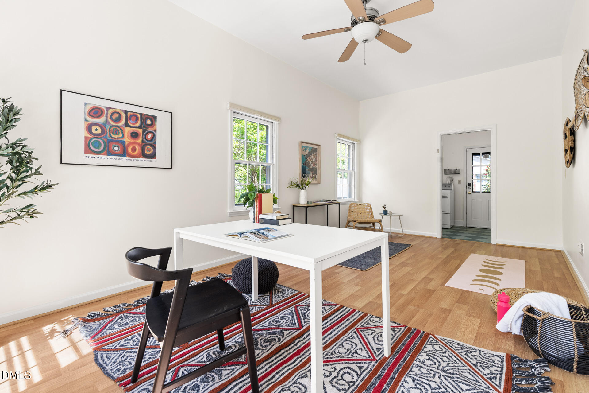 1706 Wallace Street Durham, NC 27707 - Photo 26 of 55 a view of a workspace with furniture