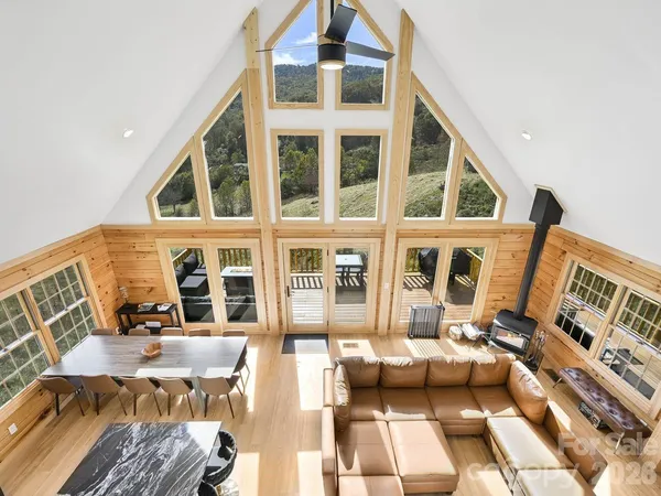 a view of living room filled with furniture