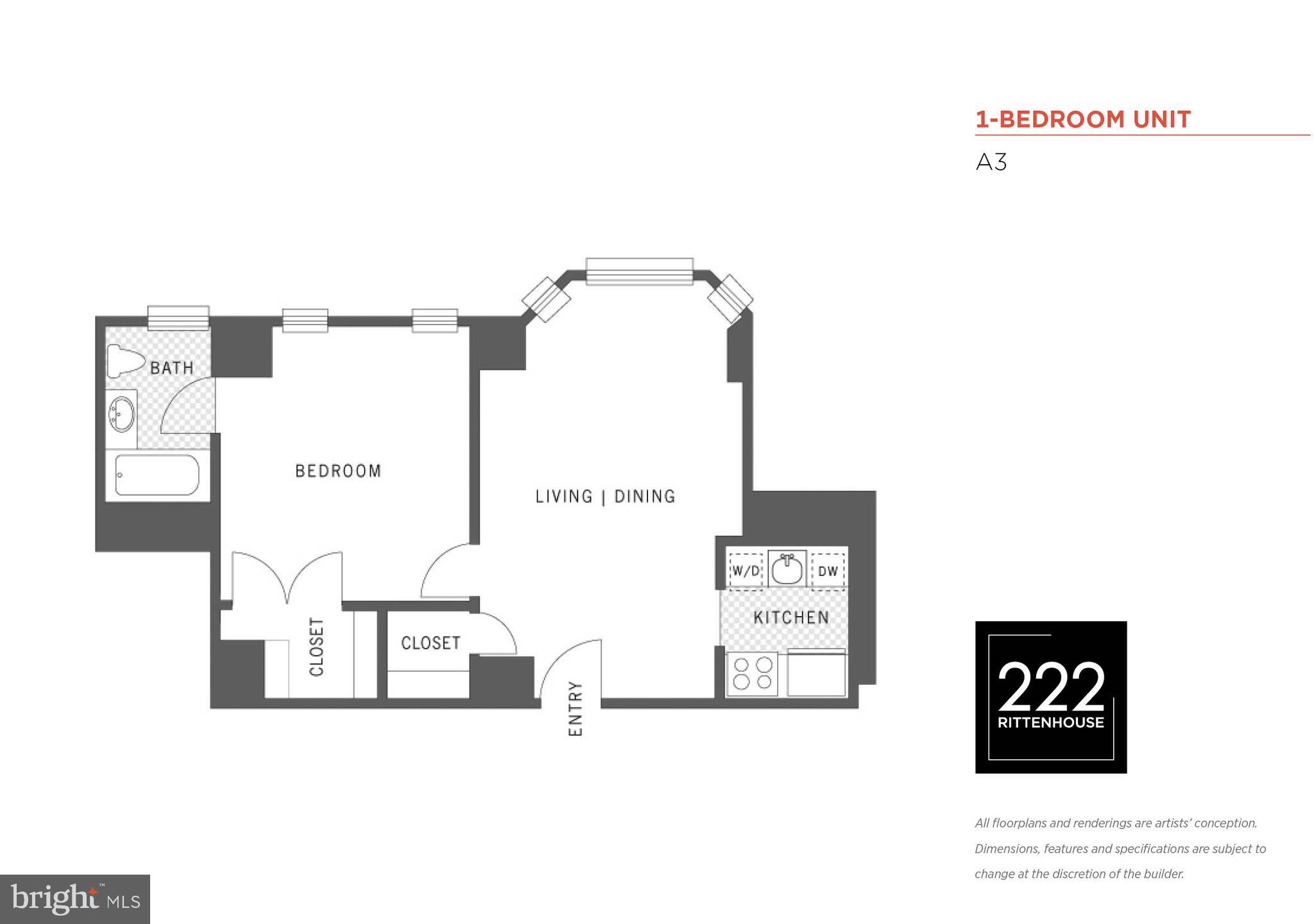 222 West Rittenhouse Square, Unit 1102 Philadelphia, PA 19103 - Photo 10 of 34 a picture of a floor plan