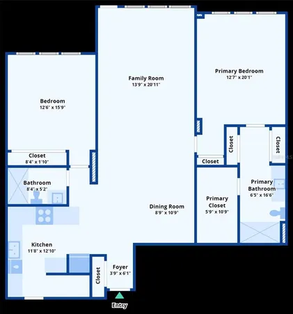 a view of a city with tall buildings