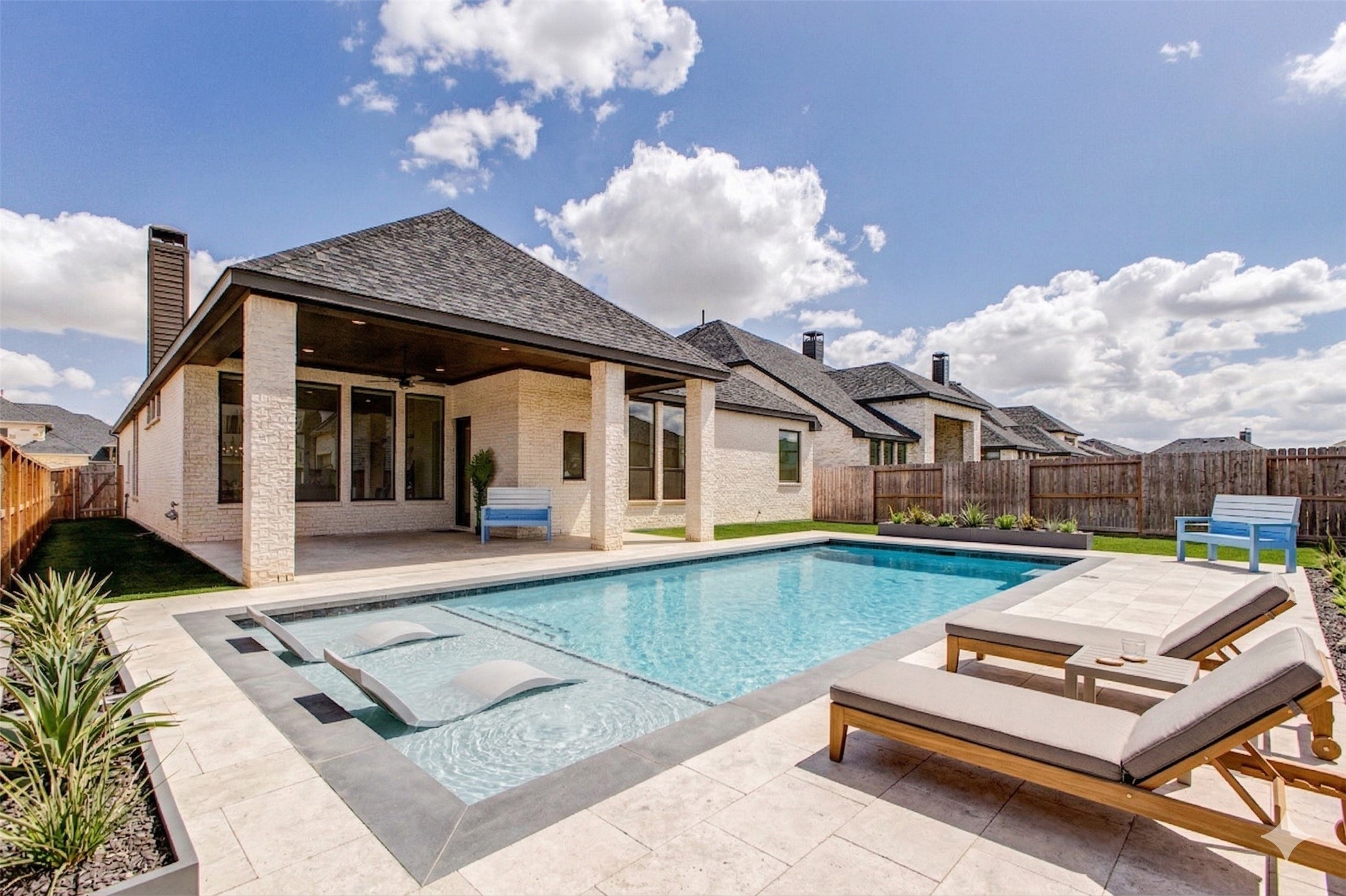 4510 Windmill Lndg Lane Fulshear, TX 77441 - Photo 41 of 48 Imagine the endless possibilities of this backyard oasis, beautifully enhanced with a virtually created pool to showcase its full potential for relaxation and entertainment.