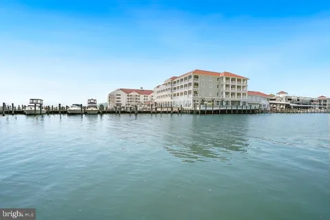 a view of a water with city view