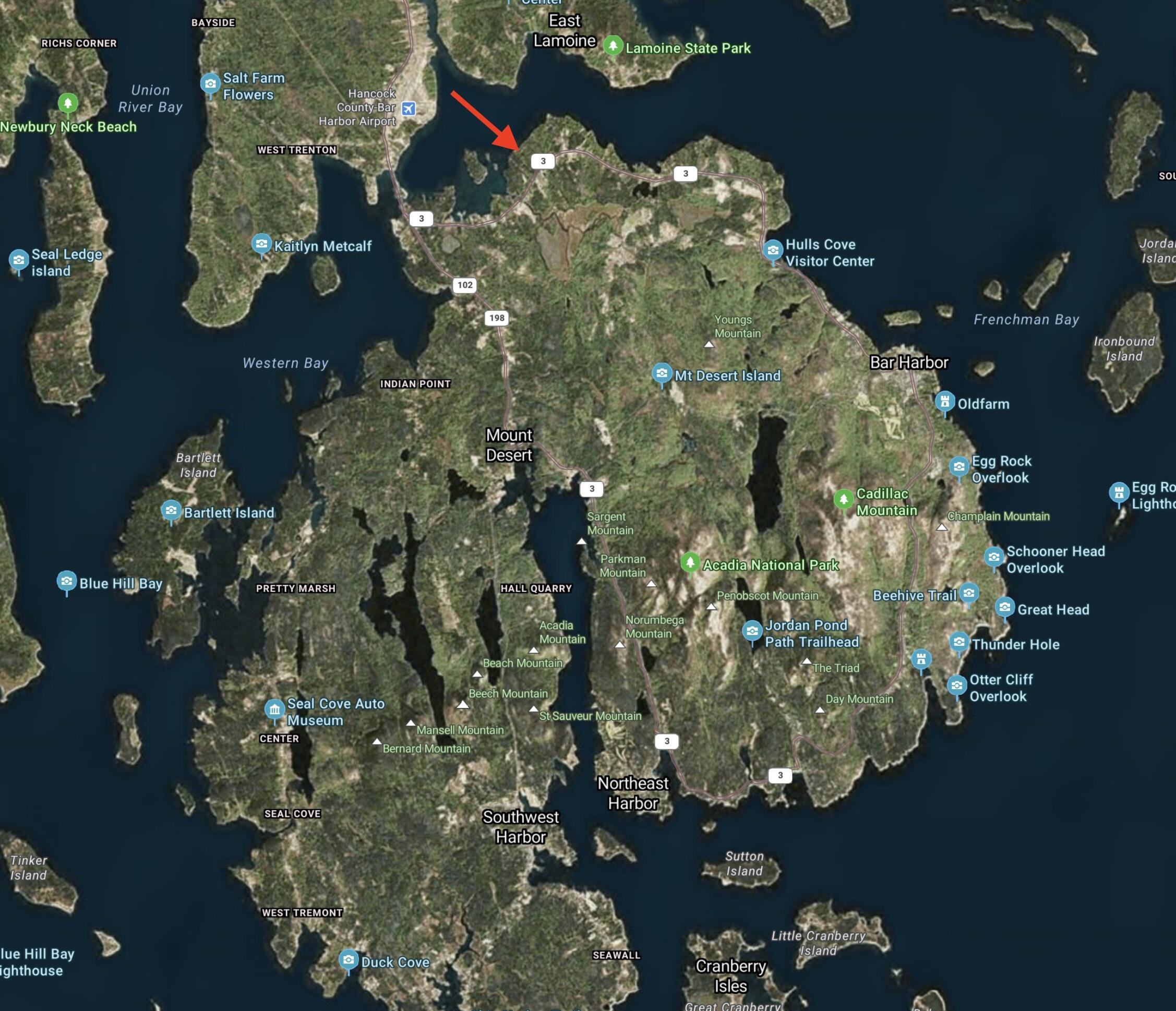 Lot 27 Breezy Bay Road Bar Harbor, ME 04609 - Photo 16 of 16 island with arrow