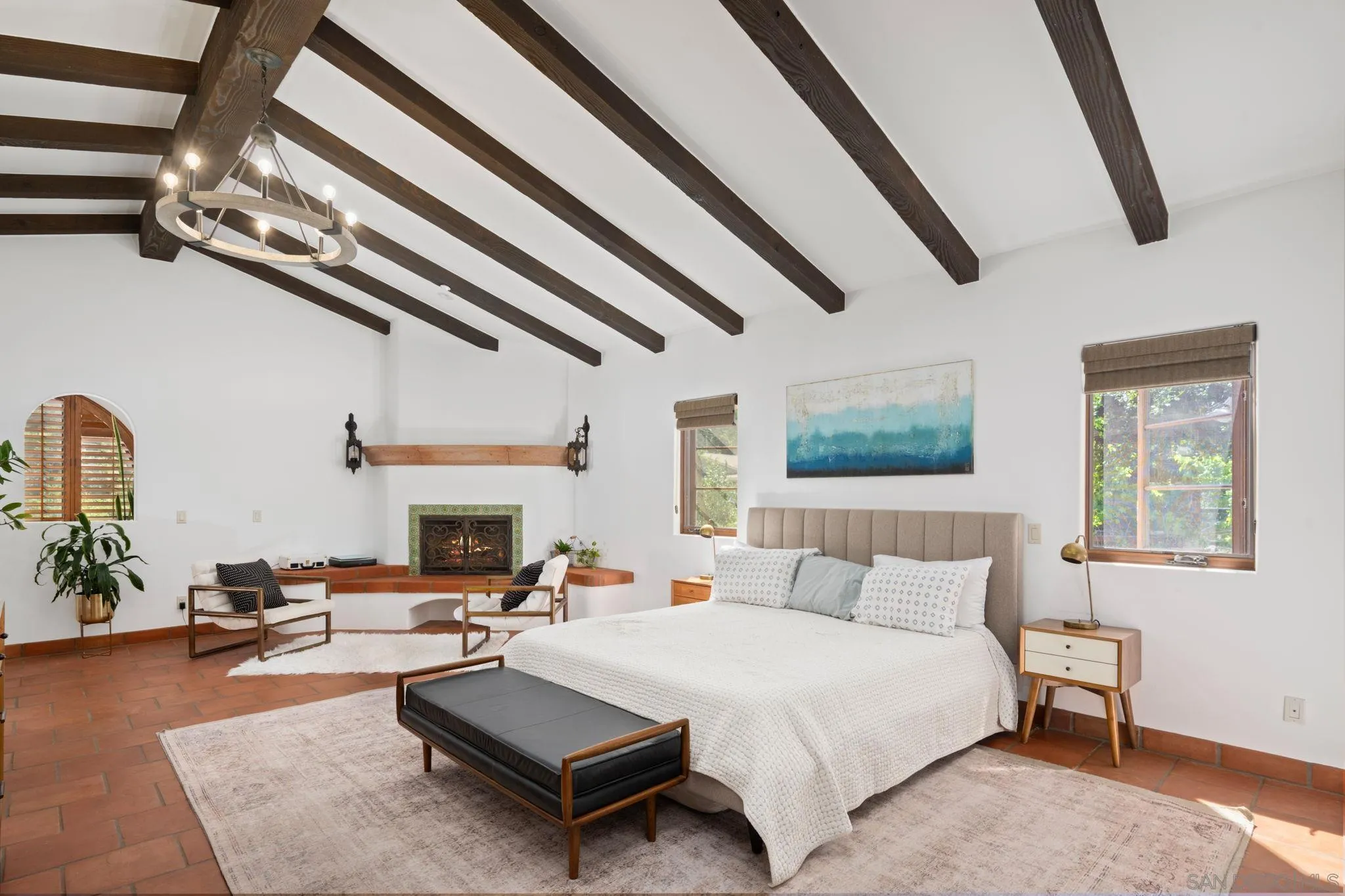 5616 La Sencilla Rancho Santa Fe, CA 92067 - Photo 16 of 23 Generous primary suite with viewing patio and large Spa bath.