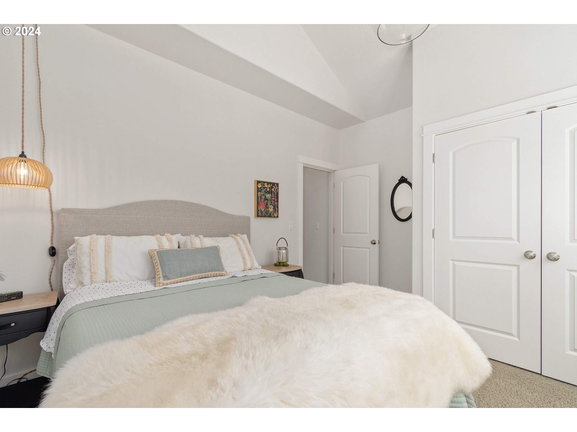 3622 Stark Street Eugene, OR 97404 - Photo 24 of 48 a bedroom with a bed and a lamp