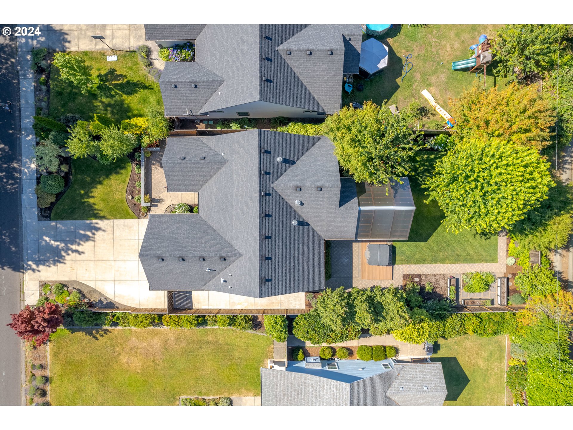 3622 Stark Street Eugene, OR 97404 - Photo 47 of 48 an aerial view of a house with a yard swimming pool and outdoor seating