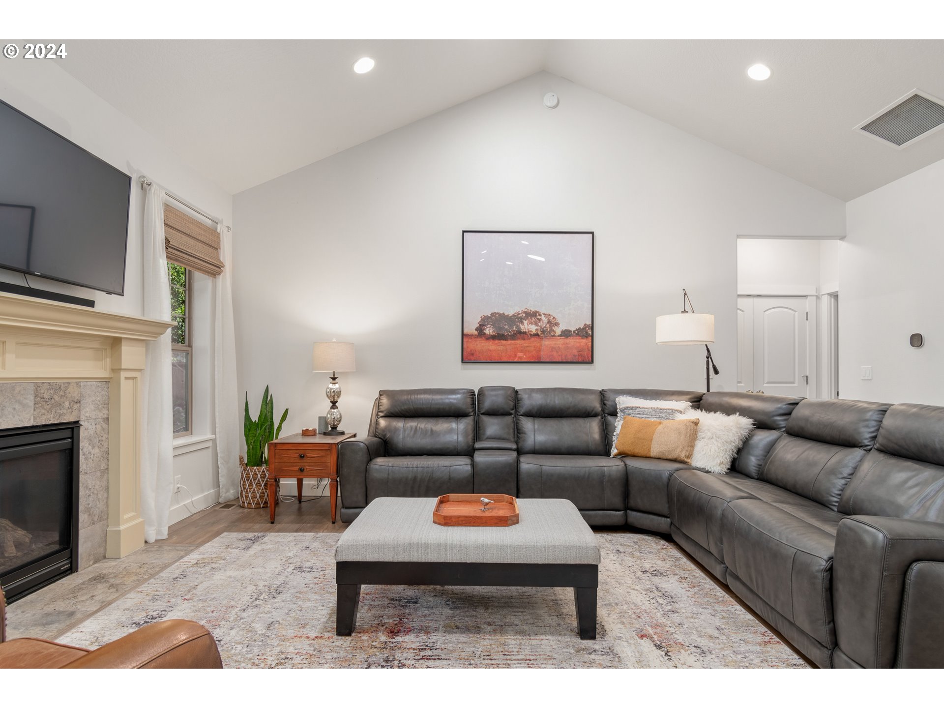 3622 Stark Street Eugene, OR 97404 - Photo 7 of 48 a living room with furniture and a fireplace