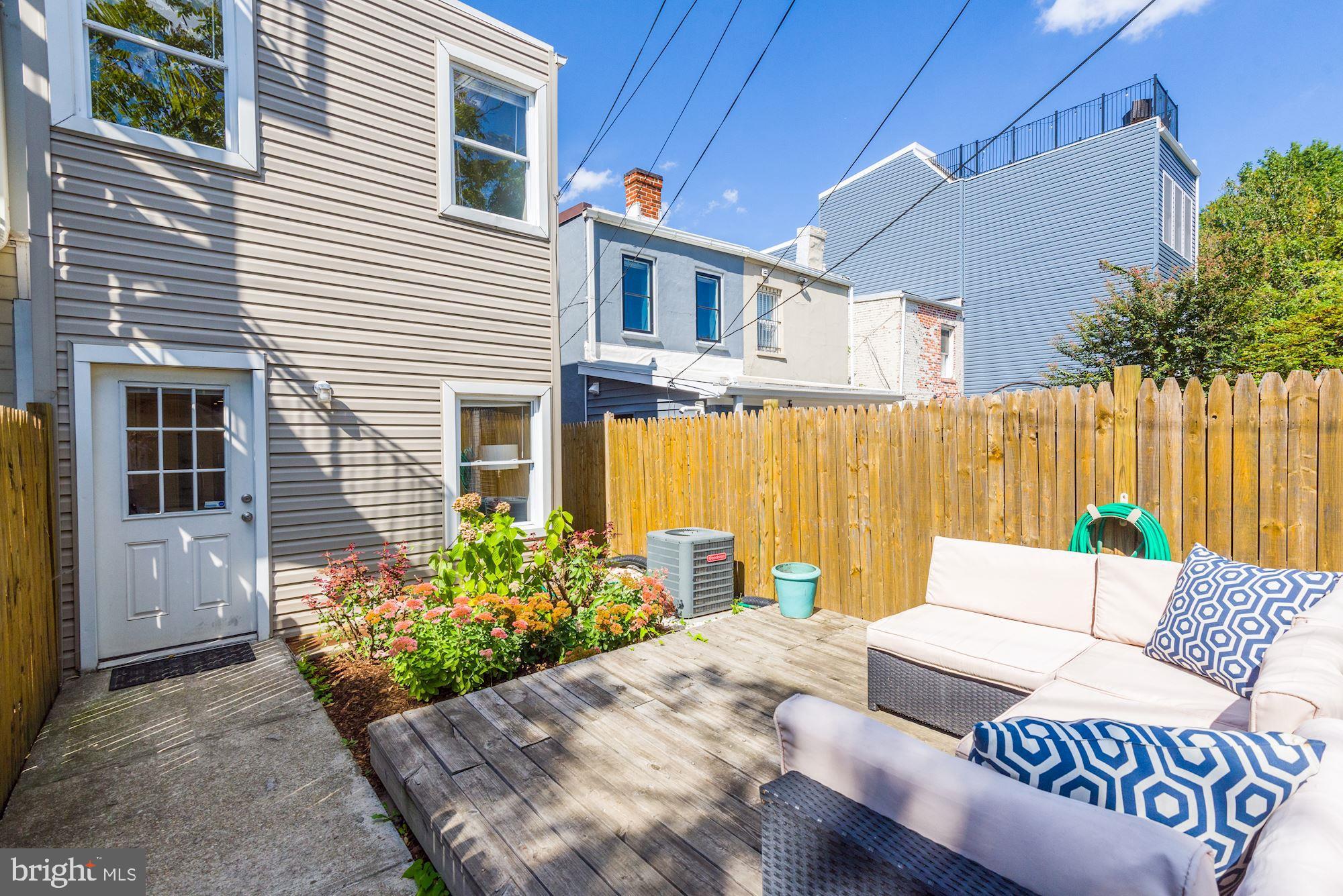 803 9th Street Northeast Washington, DC 20002 - Photo 29 of 52 Rear Deck and Garden