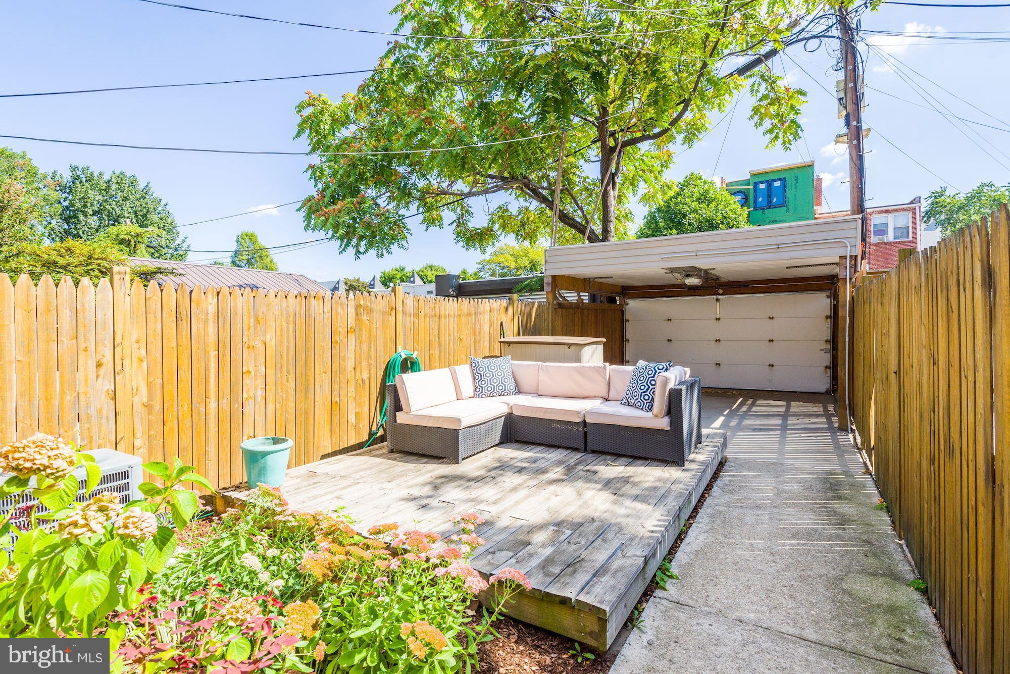 803 9th Street Northeast Washington, DC 20002 - Photo 30 of 52 Rear Deck, Garden and Parking