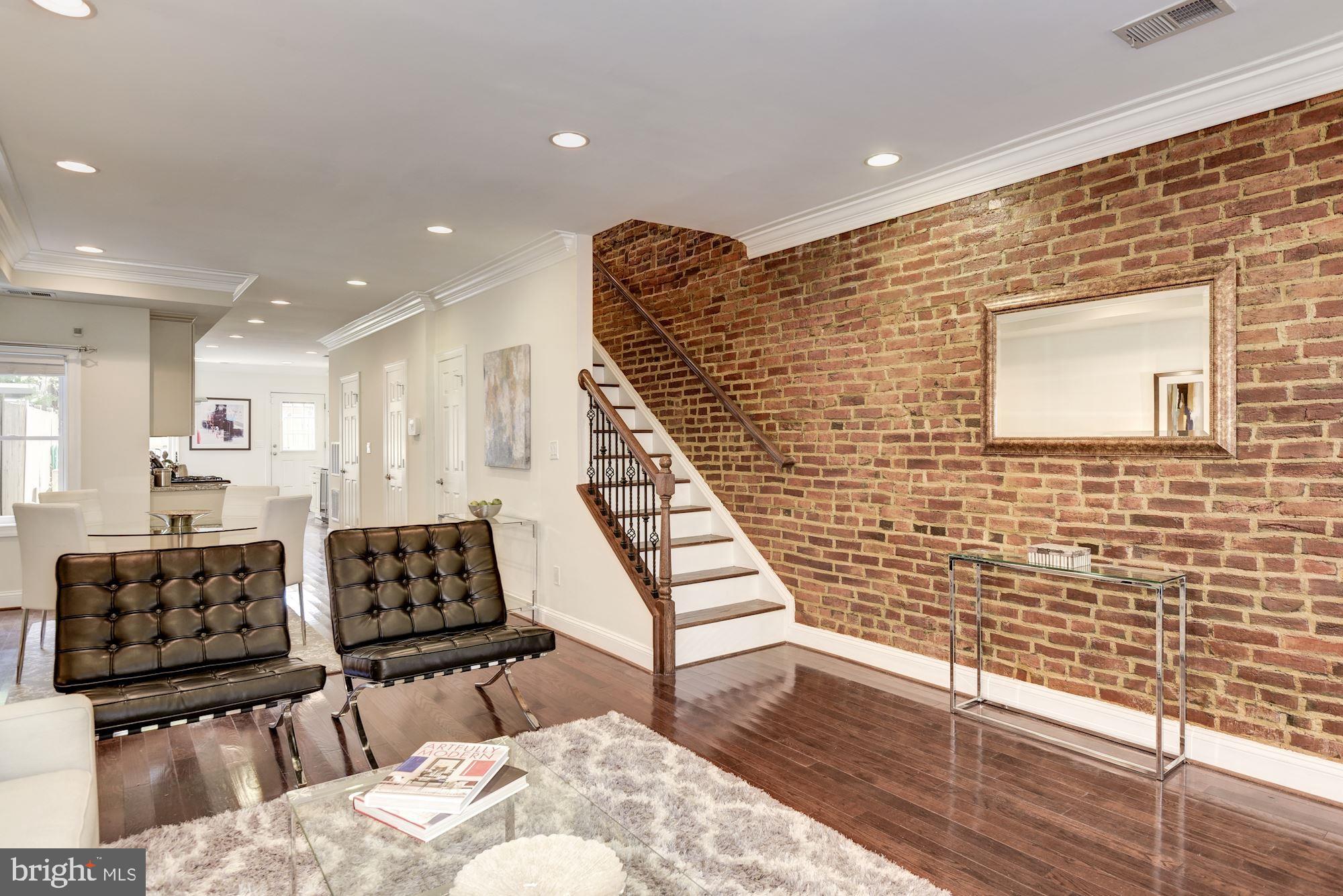 803 9th Street Northeast Washington, DC 20002 - Photo 8 of 52 Living Room with Exposed Brick