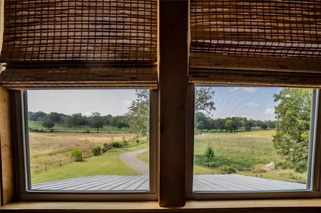 a view of a mirror on a window