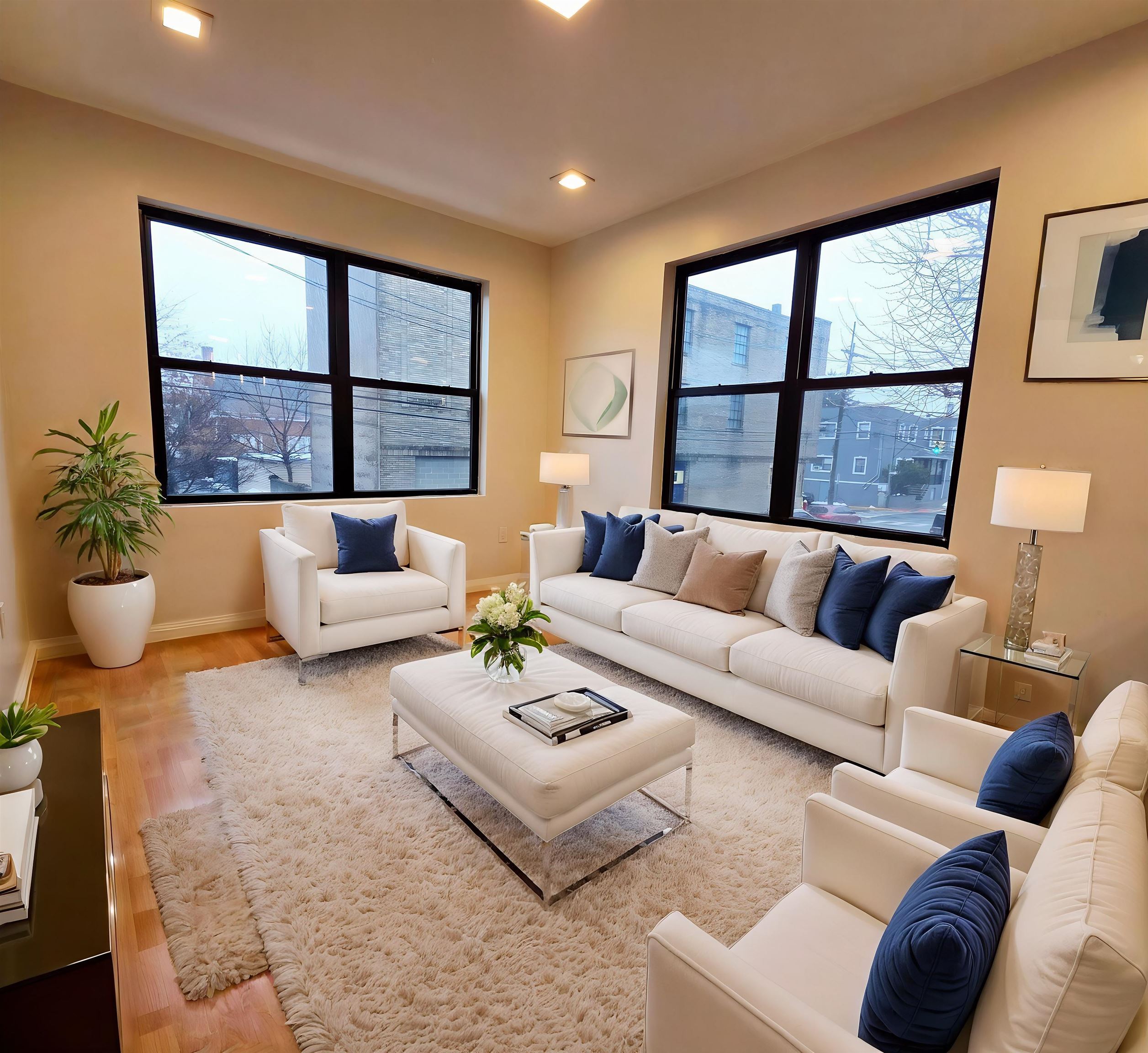 6809 Palisade Avenue, Unit 201 Guttenberg, NJ 07093 - Photo 2 of 11 a living room with furniture and a large window