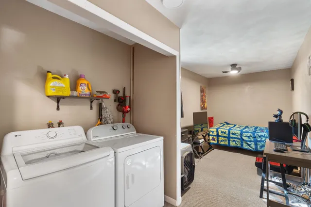 a room with storage and utility