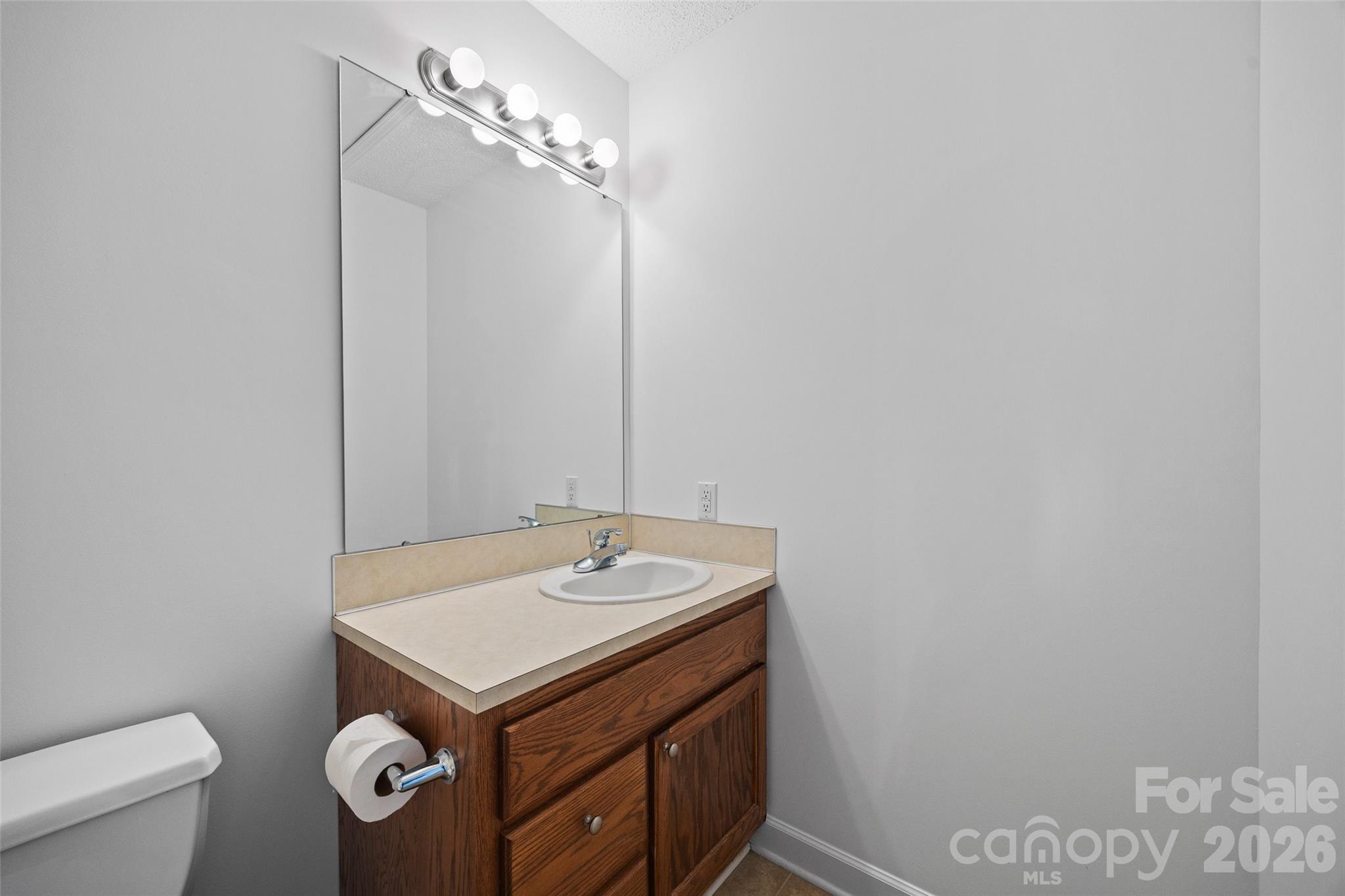 4660 Garys Place Crouse, NC 28033 - Photo 22 of 32 a bathroom with a sink a toilet and a mirror