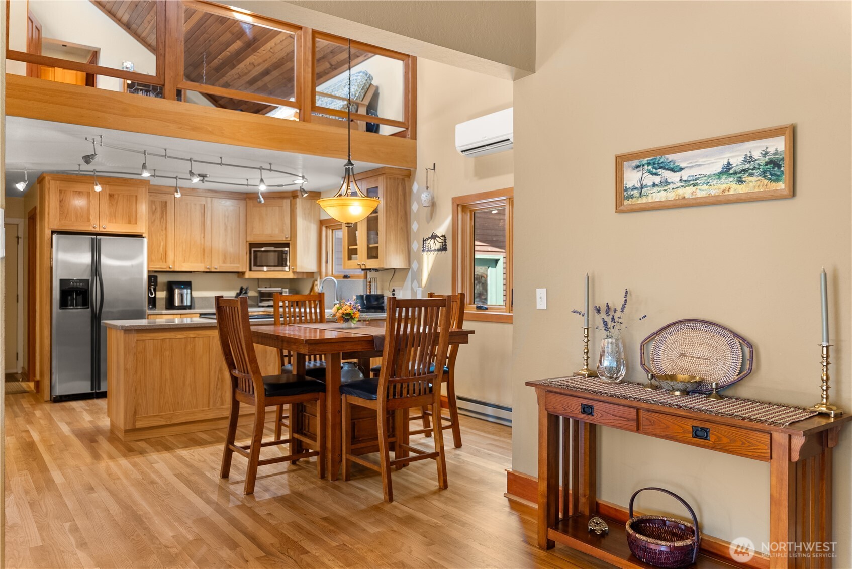 2 Trillium Road Winthrop, WA 98862 - Photo 11 of 40 a view of a dining room with furniture and chandelier