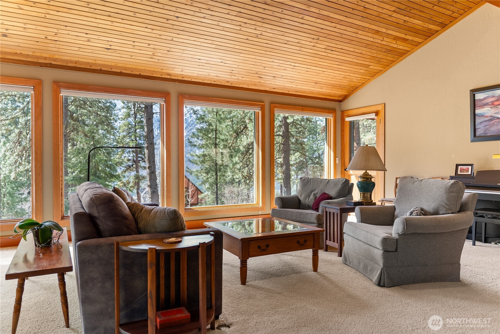 2 Trillium Road Winthrop, WA 98862 - Photo 15 of 40 a living room with furniture and a large window