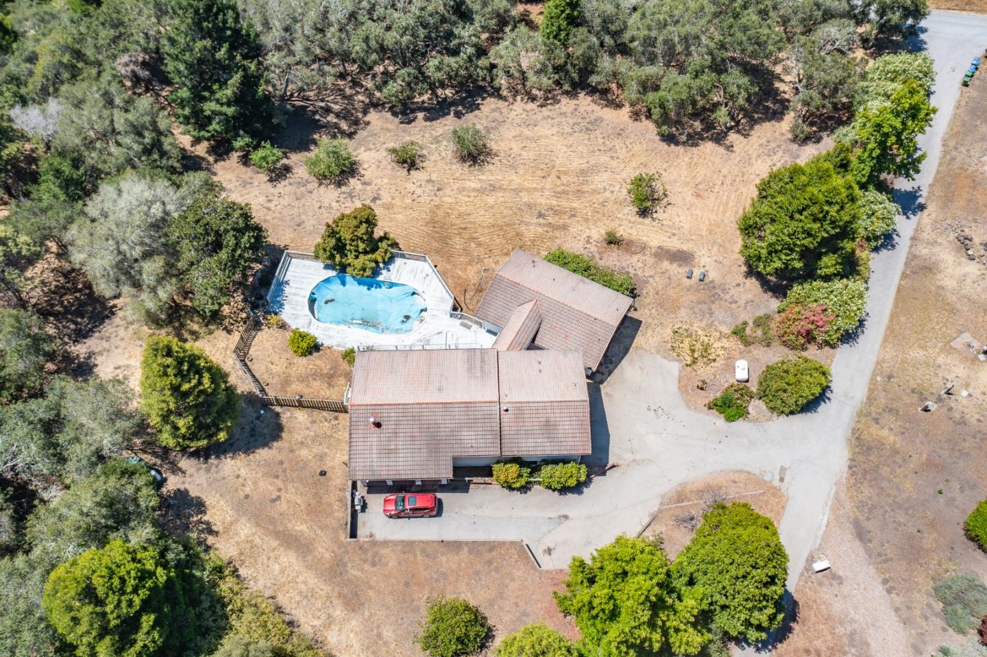 600 Hidden Valley Road Soquel, CA 95073 - Photo 6 of 34 an aerial view of a house with outdoor space