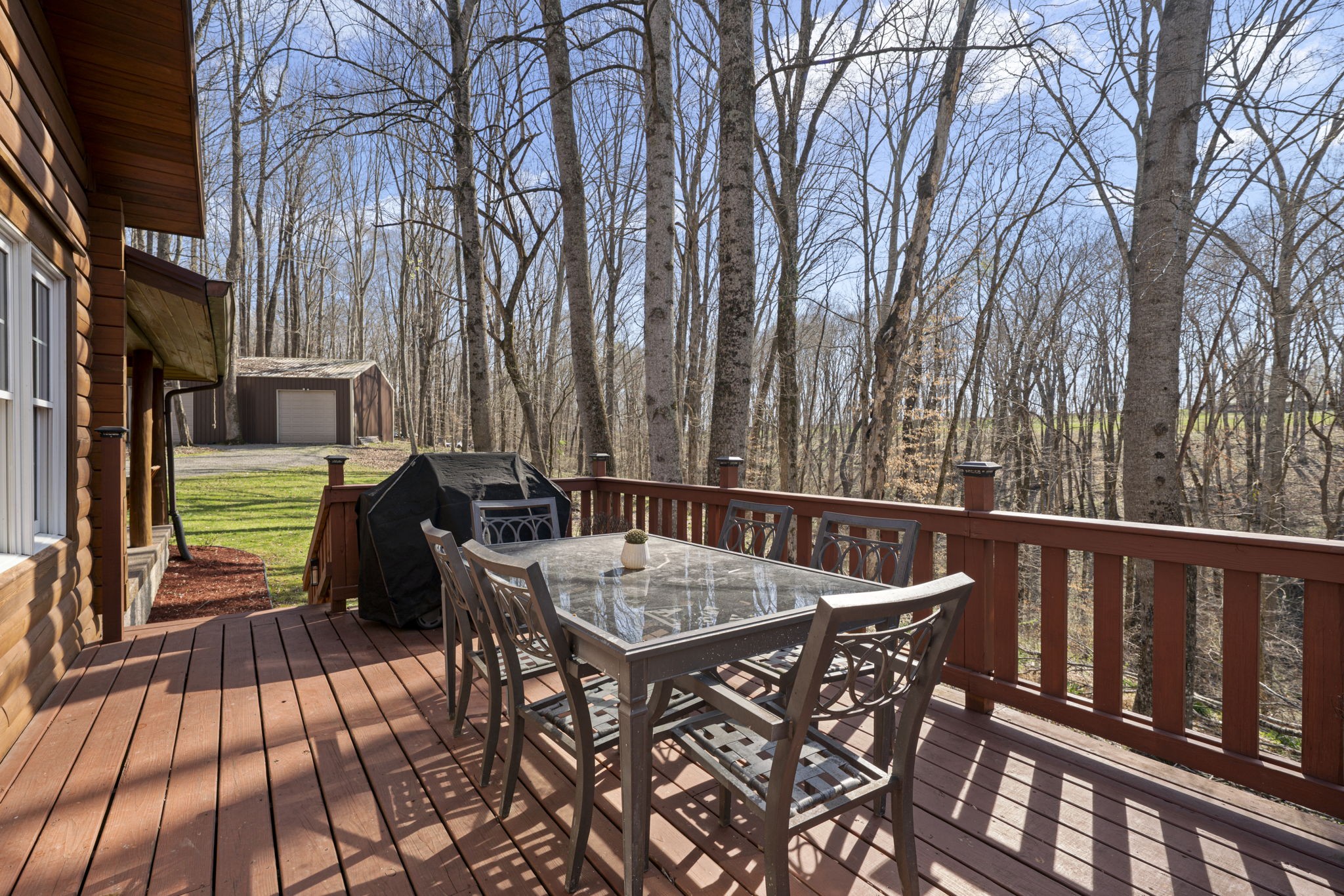 112 Settlers Point Road Fountain Run, KY 42133 - Photo 6 of 30 a view of a chairs and table on the patio