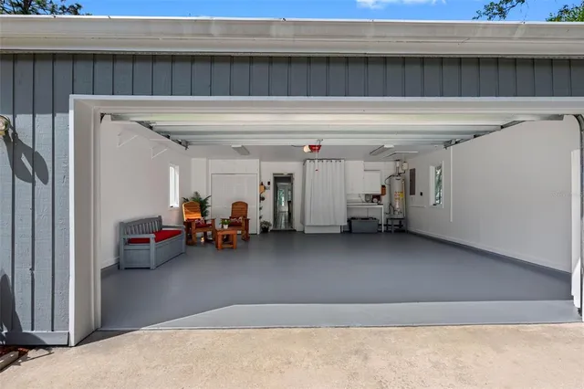 a children room with furniture and a window