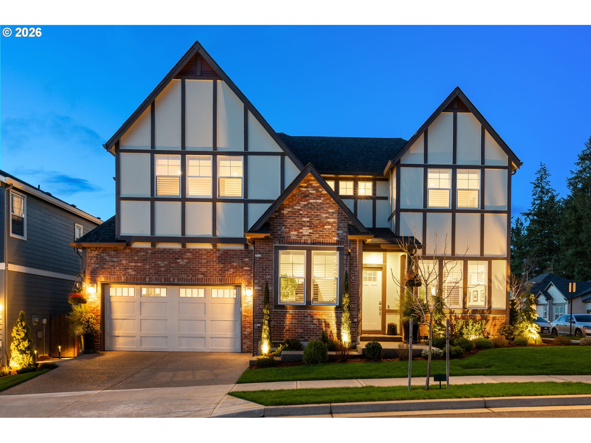 a front view of a house