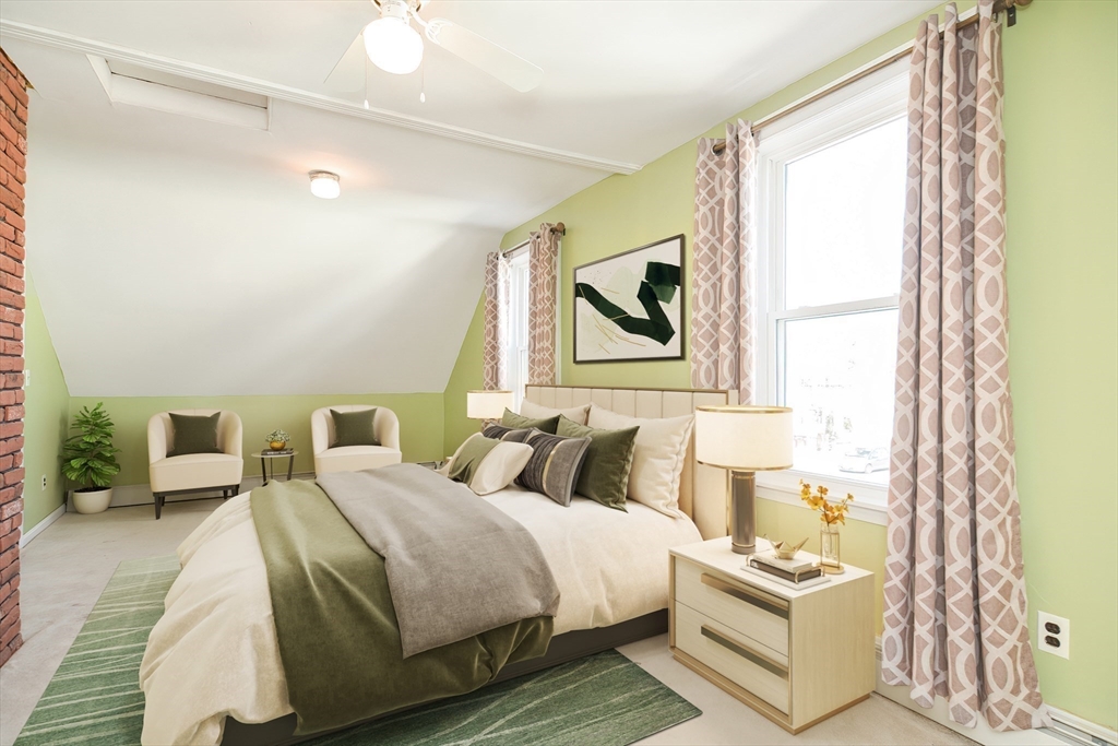 58 Holmes Road Dedham, MA 02026 - Photo 17 of 29 a bedroom with double bed and a window