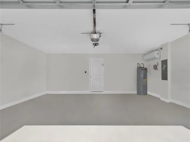 a living room with a ceiling fan