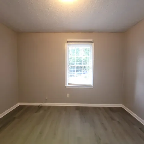 an empty room with a window