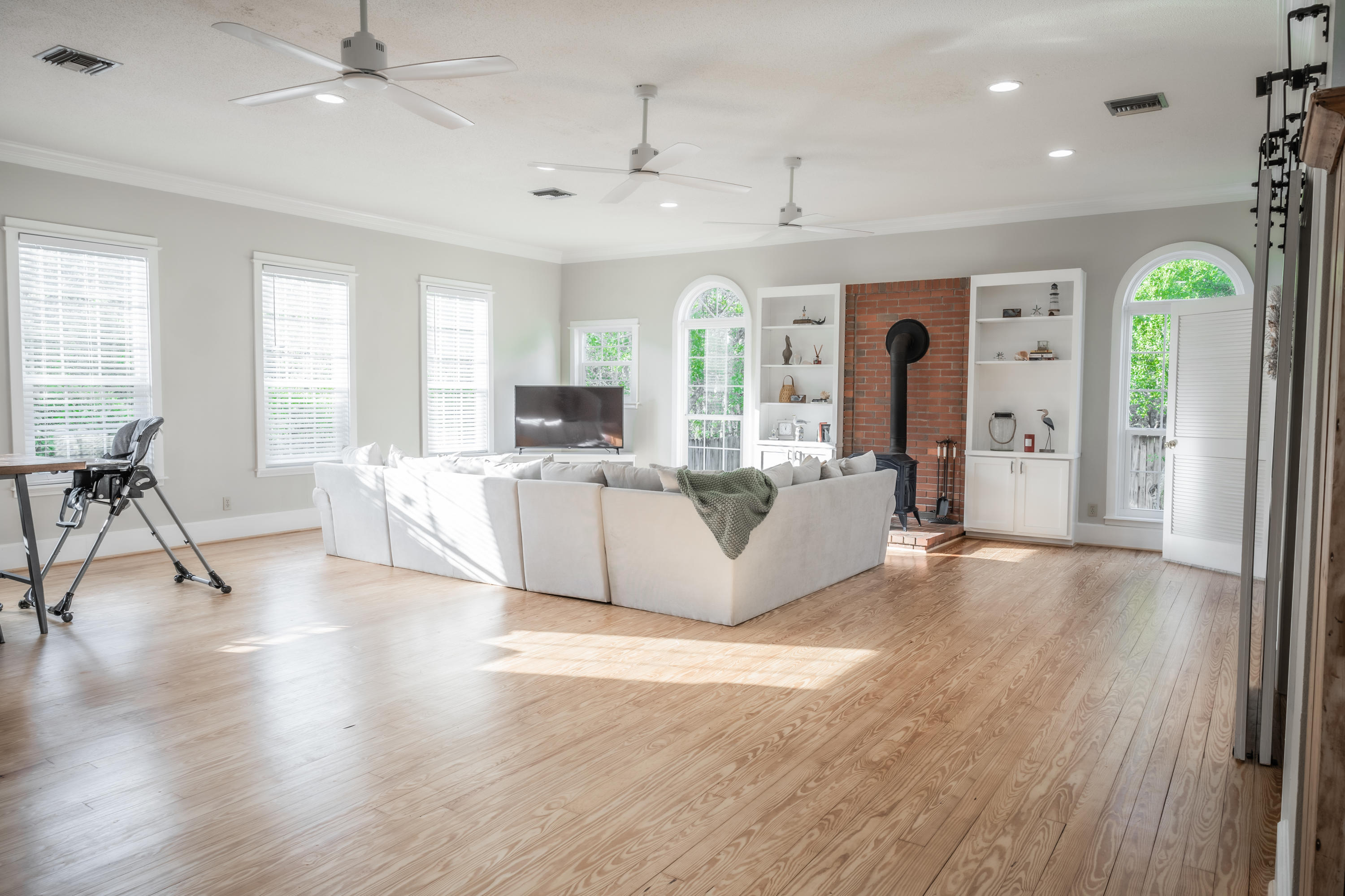 8103 East County Highway 30A Inlet Beach, FL 32461 - Photo 10 of 46 a living room with furniture and wooden floor