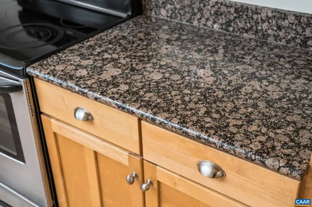 a close view of a stove in the kitchen