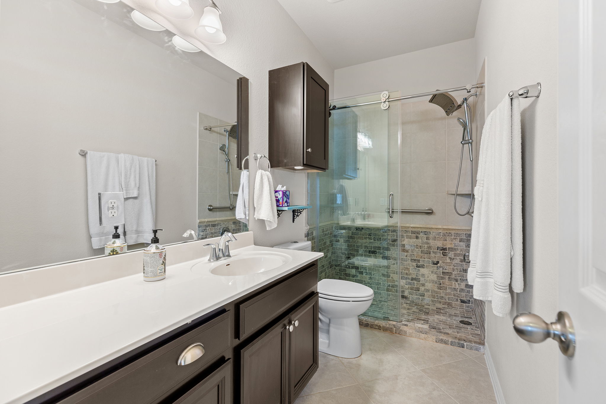 229 Sangiovese Leander, TX 78641 - Photo 24 of 37 full bath 2 with sliding glass door.