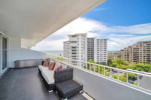 a view of balcony with couch