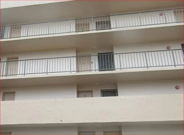 a view of a balcony