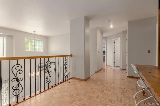 a view of a hallway with entryway