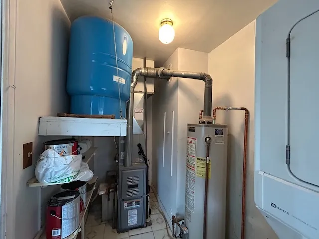 a close view of a storage and utility room