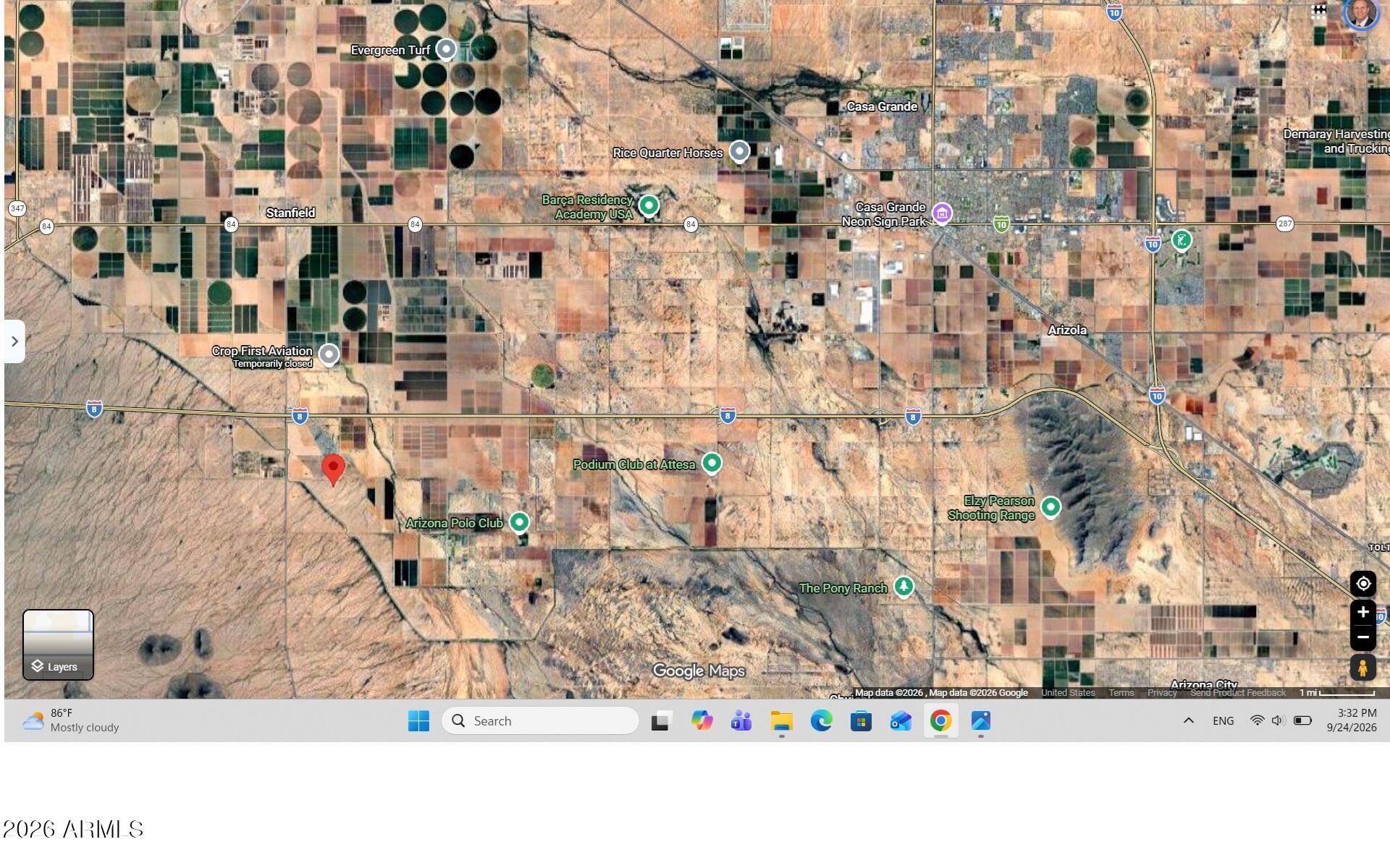 0 West Connelly Road Stanfield, AZ 85172 - Photo 1 of 8 Aerial Road Map