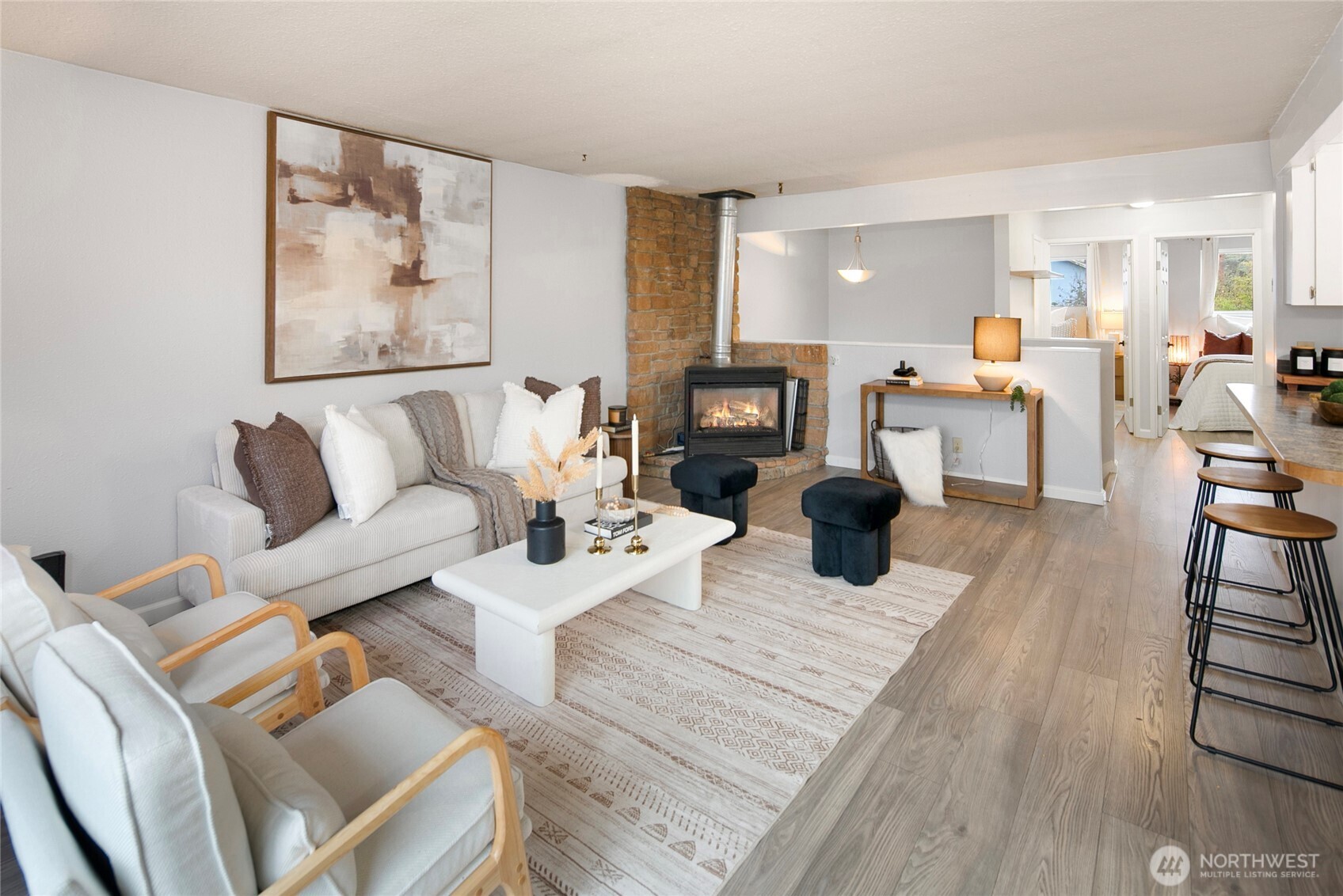 942 North 82nd Street Seattle, WA 98103 - Photo 5 of 16 a living room with furniture and a wooden floor