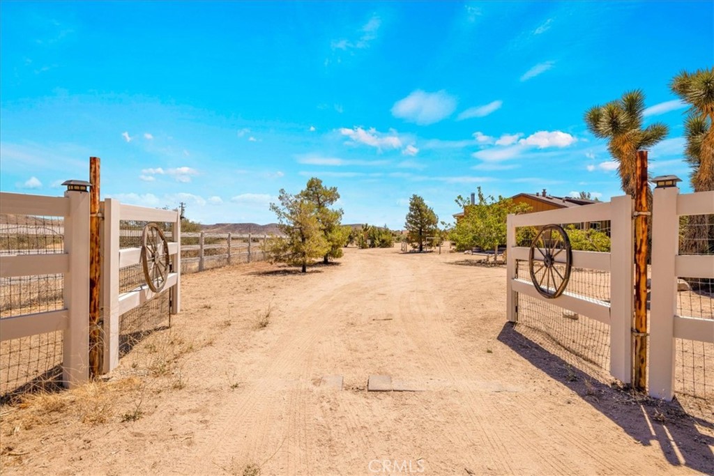 5175 Tom Mix Road Pioneertown, CA 92268 - Photo 4 of 58 a view of a terrace with trees