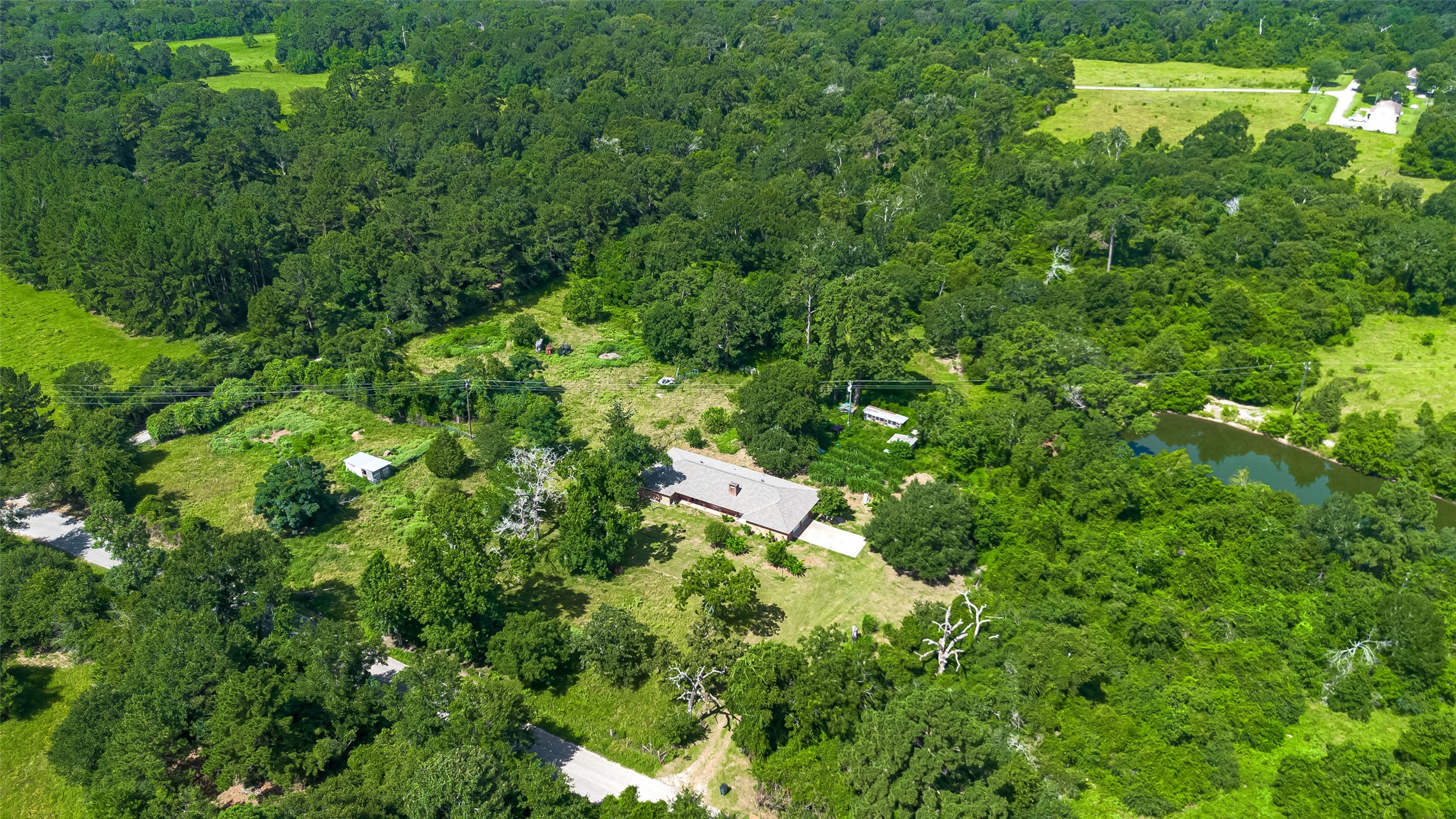 30525 Hegar Road Hockley, TX 77447 - Photo 38 of 49 a backyard of a house with lots of green space and garden