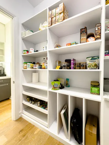 a bed room with a bed and a walk in closet
