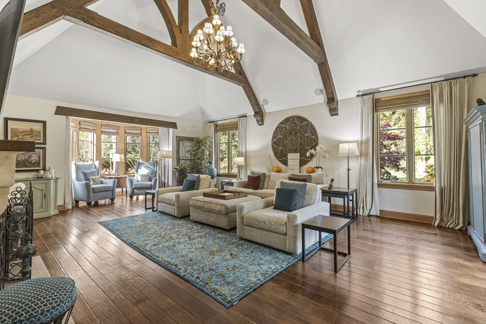 690 South Ridge Road Lake Forest, IL 60045 - Photo 12 of 69 a living room with furniture or outdoor view and a large window