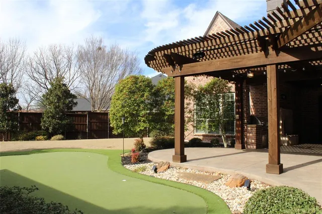 a outdoor space with the garden and patio