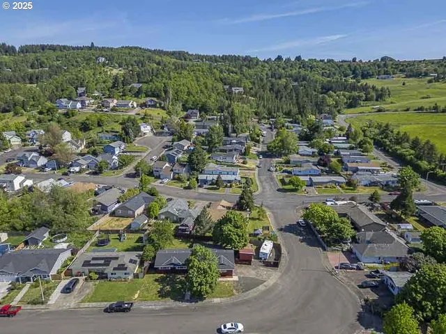 an aerial view of multiple house
