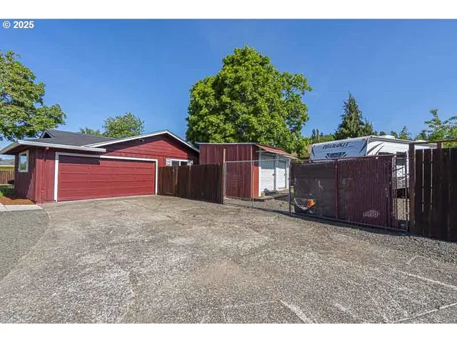 a backyard of a house