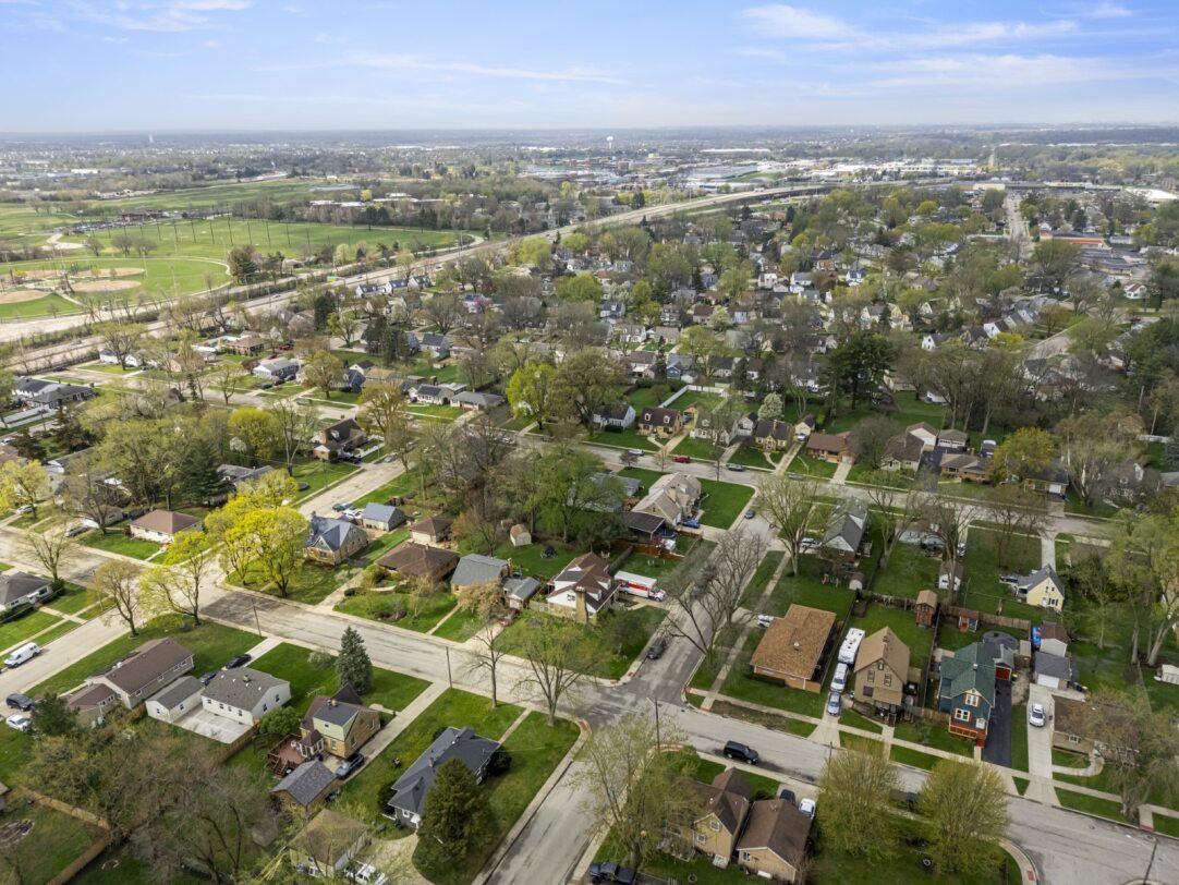 853 Orange Street Elgin, IL 60123 - Photo 28 of 28 an aerial view of residential building with parking